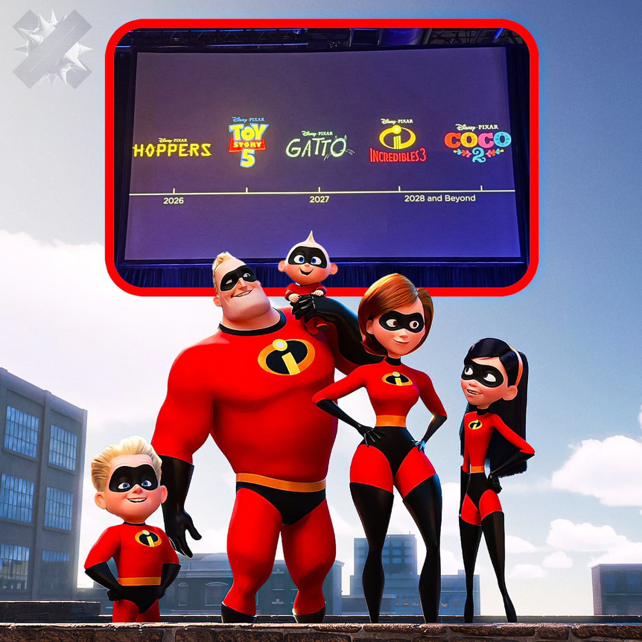 Pixar анонсировали выход Суперсемейки 3 в 2028 году Студия представила график премьер на ближайшие четыре года Прыгуны 6 марта 2026 История игрушек 5 19 июня 2026 Гатто 18 июня 2027 Суперсемейка 3 лето 2028 Тайна Коко 2 2029 жду с нетерпением пора пересмотреть старые части НЕ МОРГЕНШТЕРН