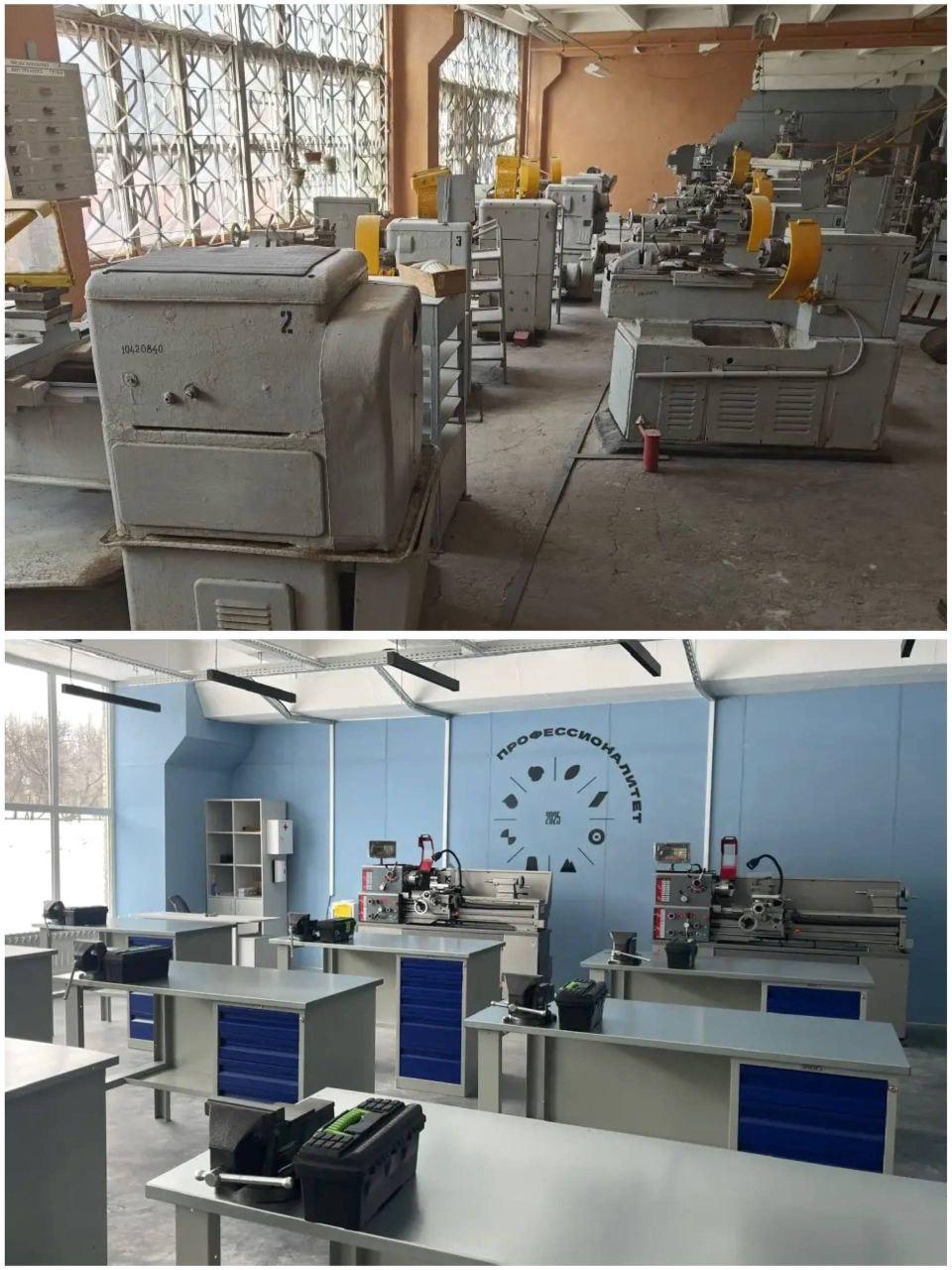 В Стаханове открыли образовательно производственный кластер Профессионалитет по машиностроению Проект реализовали в рамках нацпроекта Молодёжь и дети Внутри колледжа обновили учебную базу установили современные мастерские лаборатории и высокотехнологичное оборудование Большая часть станков с программным управлением Партнёром кластера стало предприятие РТ Новые горизонты которое управляет Стахановским вагоностроительным заводом Колледж получил более 70 миллионов рублей на оборудование