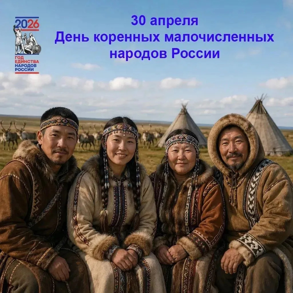 В Красноярском крае впервые отметят День коренных малочисленных народов России 30 апреля в Красноярском крае впервые отметят новый праздник День коренных малочисленных народов России Дата установлена указом президента Владимира Путина и будет отмечаться ежегодно Она приурочена к годовщине принятия в 1999 году федерального закона о гарантиях прав этих народов Торжества в этом году проходят в рамках Года Единства народов России и призваны подчеркнуть важность сохранения культурного наследия языков и традиционного уклада жизни коренных этносов На территории края проживают долганы ненцы эвенки селькупы кеты нганасаны и другие народы Их вековые традиции и опыт гармоничного сосуществования с природой Севера и Сибири бесценное наследие которое важно передать следующим поколениям