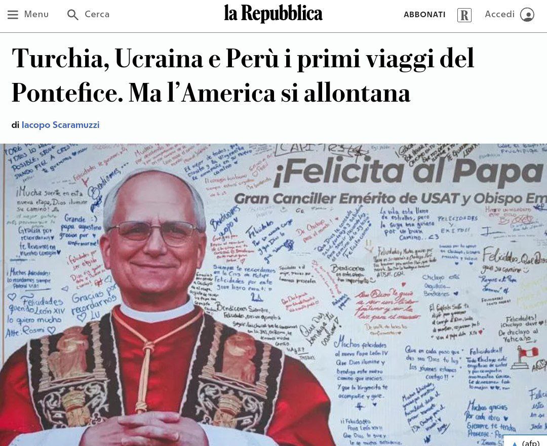 Папа Римский Лев XIV посетит Украину, сообщает издание La Repubblica
