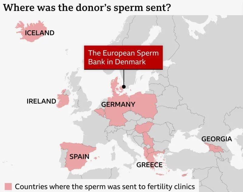 Почти 200 детей рискуют заболеть раком из за донора спермы История от которой реально холодеет с 2005 года биоматериал донора использовали десятки клиник по всей Европе от него родились 197 детей Только позже выяснилось что мужчина был носителем редчайшей мутации TP53 которая может повышать риск онкологии до 90 особенно у детей Ни он сам ни клиники об этом не знали скрининги мутацию не выявили Всё вскрылось когда у малышей начали выявлять лейкемию и лимфомы В итоге у 23 детей нашли ту самую мутацию у 10 уже развилась онкология а некоторые ушли из жизни Датский банк спермы выразил глубочайшее сочувствие пострадавшим семьям какой ужас и что же делать семьям с их сочувствием НМШ