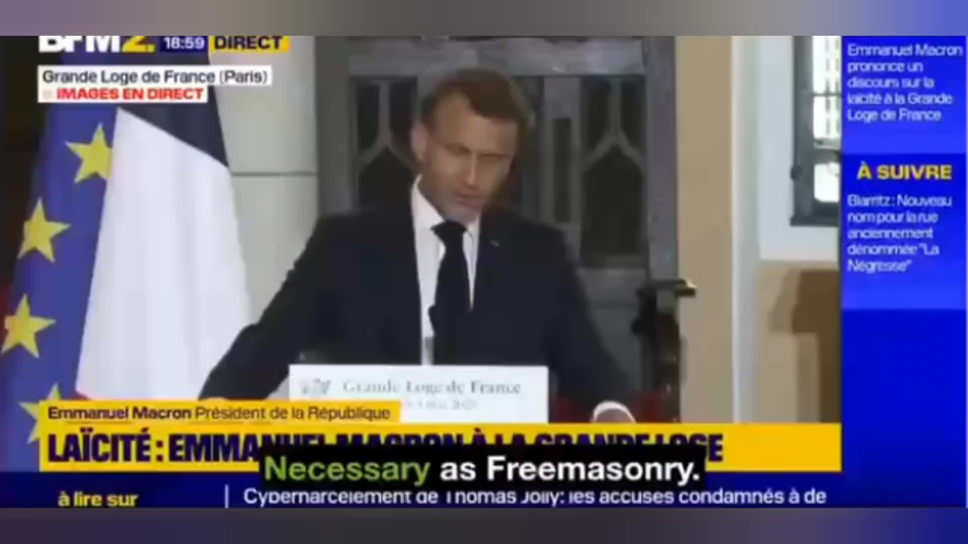 Макрон поддерживает масонов и их вклад в законопроект об эвтаназии