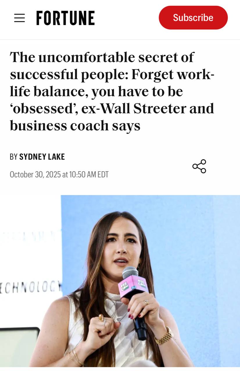 Секрет успеха раскрыт нужно вычеркнуть из жизни work life balance и много работать Только так можно добиться успеха рассказали сами миллиардеры Бывший финансист с Уолл стрит раскрыл неудобную правду ни один реально успешный человек не живёт в гармонии между работой и личной жизнью Он пообщался с 12 миллиардерами и выяснил что их объединяет Успешные люди буквально живут своей работой и постоянно о ней говорят Каждый даёт примерно одинаковый совет пробуй и трудись пока не появится результат В среднем путь к успеху занимает около десяти лет У зумеров началась тряска exploitex