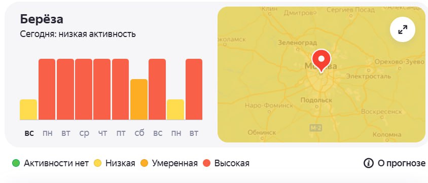 Завтра Москву накроет пыльцевая буря На протяжении почти всей недели аллергикам будет непросто. Специалисты подчеркивают, что в данный момент основную роль играют аллергены березы — остальные растения еще не начали цветение. Текущие события в Москве. Подписаться Отправить новость