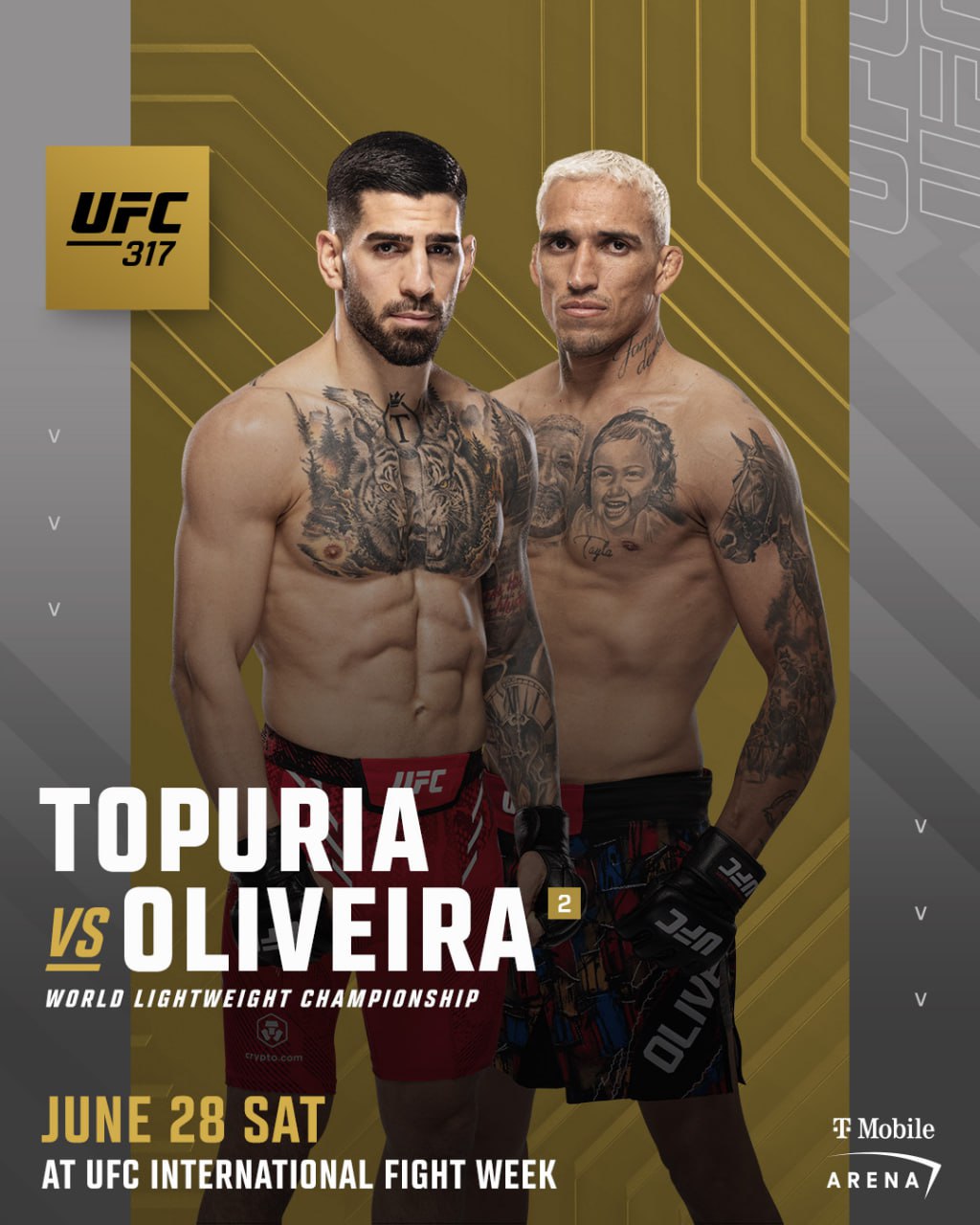 Ислам Махачев оставит пояс в легком весе: UFC анонсировал титульный бой Топурия — Оливейра Поединок между испанцем и бразильцем состоится на турнире UFC 317 в Лас-Вегасе 28 июня.
