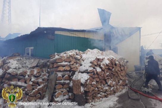 Оборудование котельной после пожара в селе Гудачи уцелело Работа объекта приостановлена Фото прокуратура Амурской области
