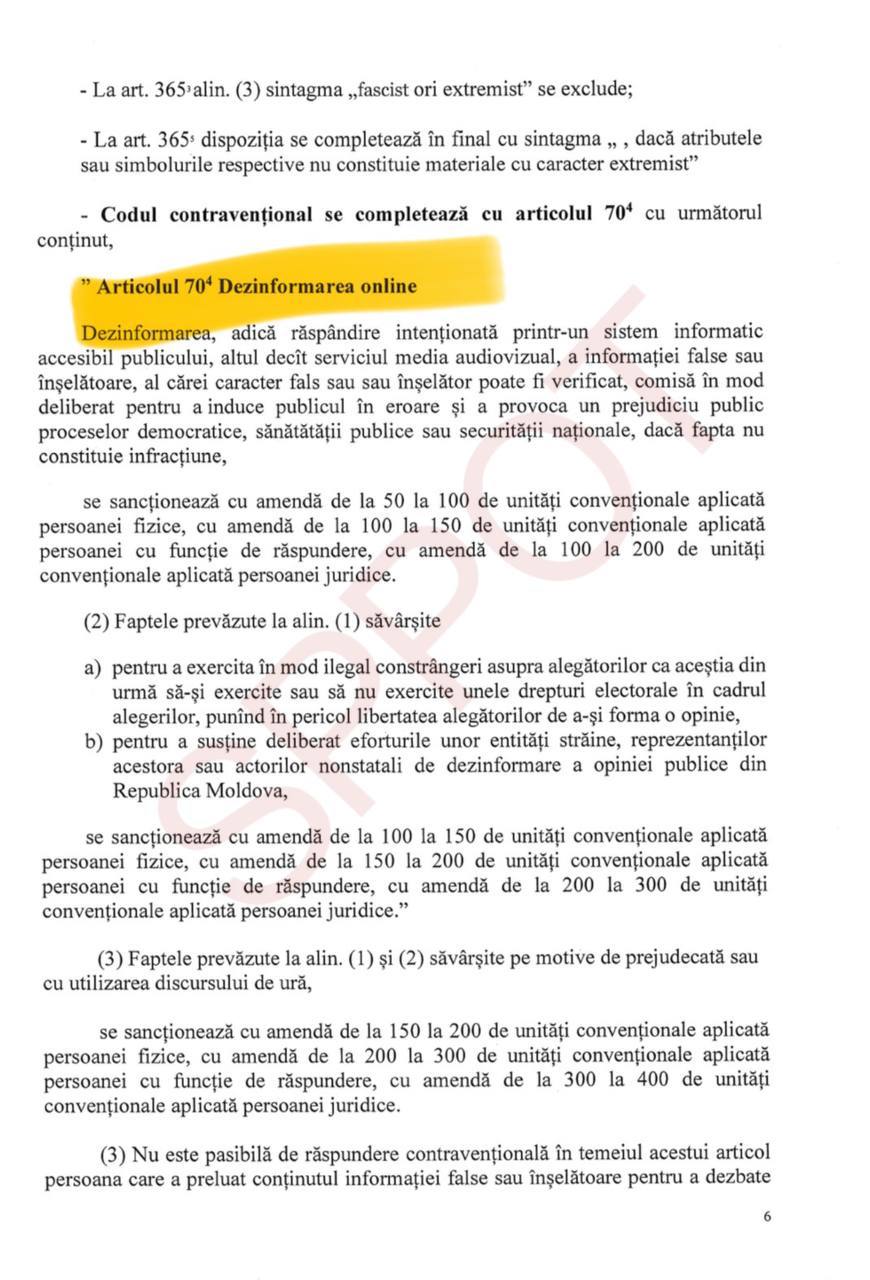 Режим Майи Санду выкатил законопроект по ужесточению цензуры. Группа депутатов, включая Наташу Давидович, предлагают ввести крупные штрафы  от 2500 до 20 000 леев  за дезинформацию в онлайне.   К дезинформации господа депутаты, включая бывшую телеведущую Давидович, предлагают приравнять всё, что противоречит официальной позиции партии.   Более того, ваше мнение могут расценить как намеренную попытку повлиять на результаты голосования в интересах вражеских государств. А это уже угроза нацбезопасности со всеми вытекающими.   Режим Майи Санду намерен официально разрешить слежку за создателями и потребителями онлайн-контента.