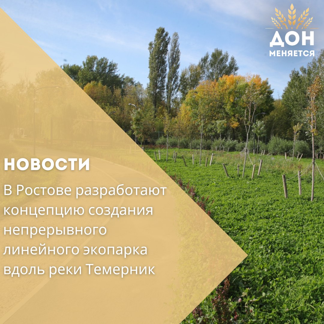 На заседании градостроительного совета Ростовской области под руководством губернатора Юрия Слюсаря рассмотрели проект формирования природно экологического зеленого каркаса агломерации Ключевой элемент линейный экопарк вдоль реки Темерник Задумка масштабная в значительной степени определяет подходы к формированию в агломерации природно экологического каркаса Важно сразу разработать общий проект определив этапы и приоритеты Надо участвовать в федеральных программах и вовлекать в проект застройщиков подчеркнул Юрий Слюсарь Глава региона поручил сформировать концепцию экопарка и разбить работы на этапы Заказчиком проекта выступит администрация Ростова на Дону координаторами минстрой и минприроды области К разработке привлекут ученых экологов дендрологов и гидрологов Отдельное внимание уделили восстановлению исторического центра Ростова на Дону Сегодня в городе насчитывается 525 объектов культурного наследия из них 292 жилые дома Их восстановление требует значительных ресурсов