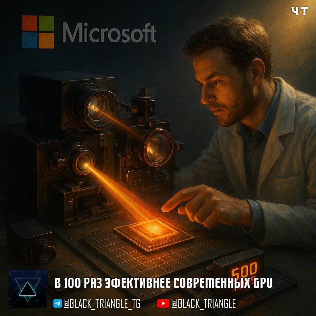 Microsoft представила прототип аналогового оптического компьютера В отличие от привычных процессоров вычисления в нём происходят за счёт изменения интенсивности света Microsoft использовали проекторы с оптическими линзами цифровыми датчиками и микросветодиодами которые во много раз тоньше человеческого волоса для создания компьютера Эта технология демонстрирует впечатляющую энергоэффективность до 500 TOPS на ватт при 8 битной точности что в 100 раз выше современных GPU Компьютер нацелен на задачи оптимизации финансов здравоохранения и искусственного интеллекта Microsoft также выложила алгоритмы и цифровой двойник установки на GitHub для развития направления News Soft Gear Links