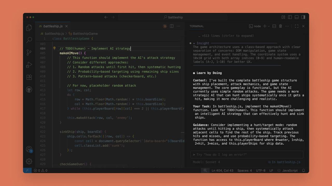 В Claude Code добавили два новых режима работы 1. Пояснительный, когда агент объясняет свои действия шаг за шагом. Поможет разобраться, что он делает и почему. Полезно, если не хотите, чтобы после вайб-кодинга ваш проект стал для вас темным лесом. 2. Обучающий, когда модель пишет код с вами пошагово, а не генерирует готовый скрипт целиком сразу. Похоже на парное программирование с ментором. Переключить режим можно в настройках или с помощью команды /output-style. Обучающий стиль также завезли в основной чат, там он доступен всем пользователям бесплатно. Приятно Документация