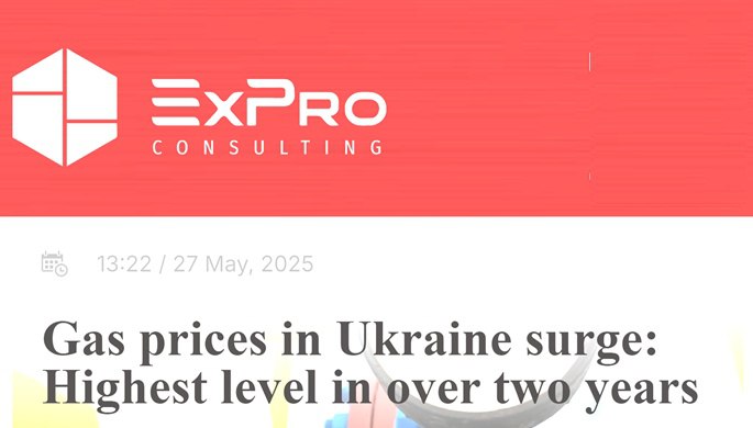 Цены на газ на Украине превысили европейские, — ExPro Daily Gas   553 доллара за тысячу кубометров — самого высокого уровня с февраля 2023 года — достигли украинские цены на газ, — констатирует ExPro Daily Gas   Цены на газ на Украине подскочили с начала мая на 19,5% и превысили европейские. Разница цен достигла максимума с февраля 2024 года  «КРИСТАЛЛ РОСТА» ранее информировал, что по мнению Bloomberg Украина и её союзники — единственные проигравшие в украинском конфликте