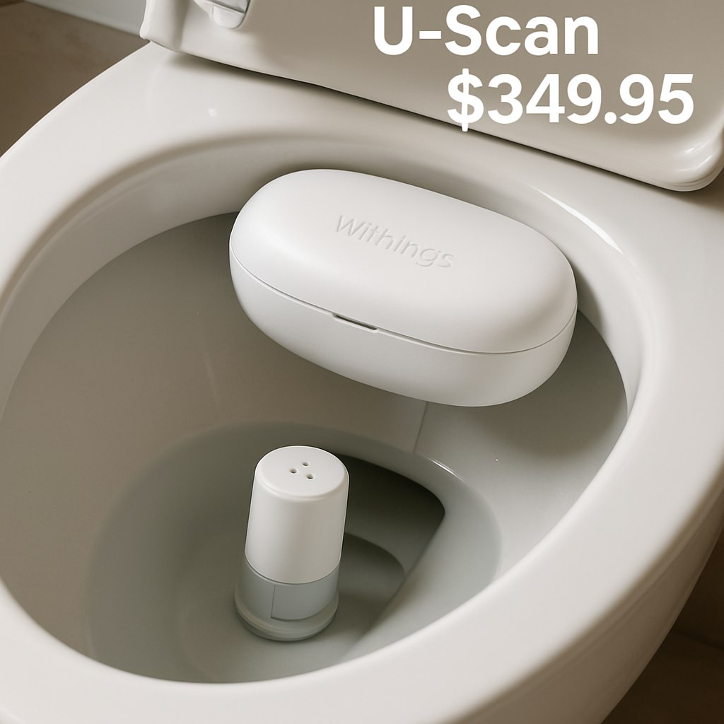 Withings запускает U Scan устройство для анализа мочи устанавливаемое в туалете теперь доступно на рынке по цене от 349 95 U Scan позволяет отслеживать различные показатели здоровья используя сменные картриджи для анализа мочи Устройство предлагает две версии картриджей Nutrio измеряющий уровень гидратации кетонов и витамина C и Calci который отслеживает уровень кальция для контроля здоровья почек и предотвращения камней Устройство может работать до трех месяцев без подзарядки и отправляет результаты в приложение Withings предоставляя рекомендации по улучшению здоровья Вариант Proactive включает в себя зарядную станцию и один картридж а Intensive предлагает два картриджа для более частого тестирования Заменяемые картриджи доступны по подписке PRO AI OFFICIAL