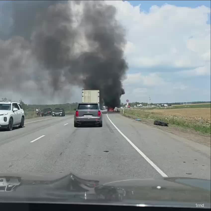 На северном объезде Ростова произошел пожар в автомобиле