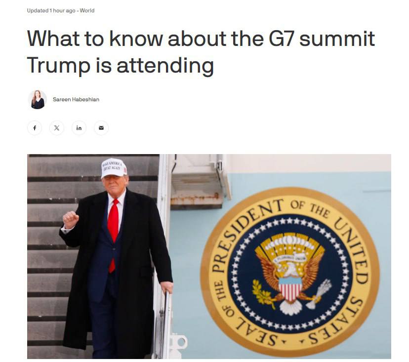 Трамп встретится с Зеленским на полях саммита G7 в Канаде, — Axios со ссылкой на источники Также президент США проведёт отдельные встречи с премьером Канады Карни и президентом Мексики Шейнбаум. 51-й саммит G7 проходит с воскресенья по вторник в западной канадской провинции Альберта. Николай Дульский. Подписаться! Дульский в Rutube. ПОДПИШИСЬ!