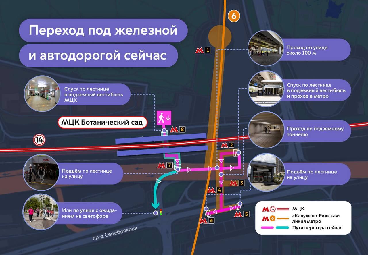 Между МЦК и метро на станции «Ботанический сад» появится новая пересадка, сообщил Сергей Собянин. В настоящее время эта станция МЦК – одна из самых популярных, там совершают более 28 тысяч поездок в будни. Сейчас для пересадки из метро нужно пройти по улице. Для улучшения пересадки там построят второй вестибюль МЦК. В результате с платформ появится спуск в подземный терминал, который будет интегрирован с метро. Пересадка станет в 4 раза короче, а выход – свободнее. Кроме того, в районе появится сквозной переход под железной и автомобильной дорогами, а подземный вестибюль соединят также с торговым центром. «Москва»