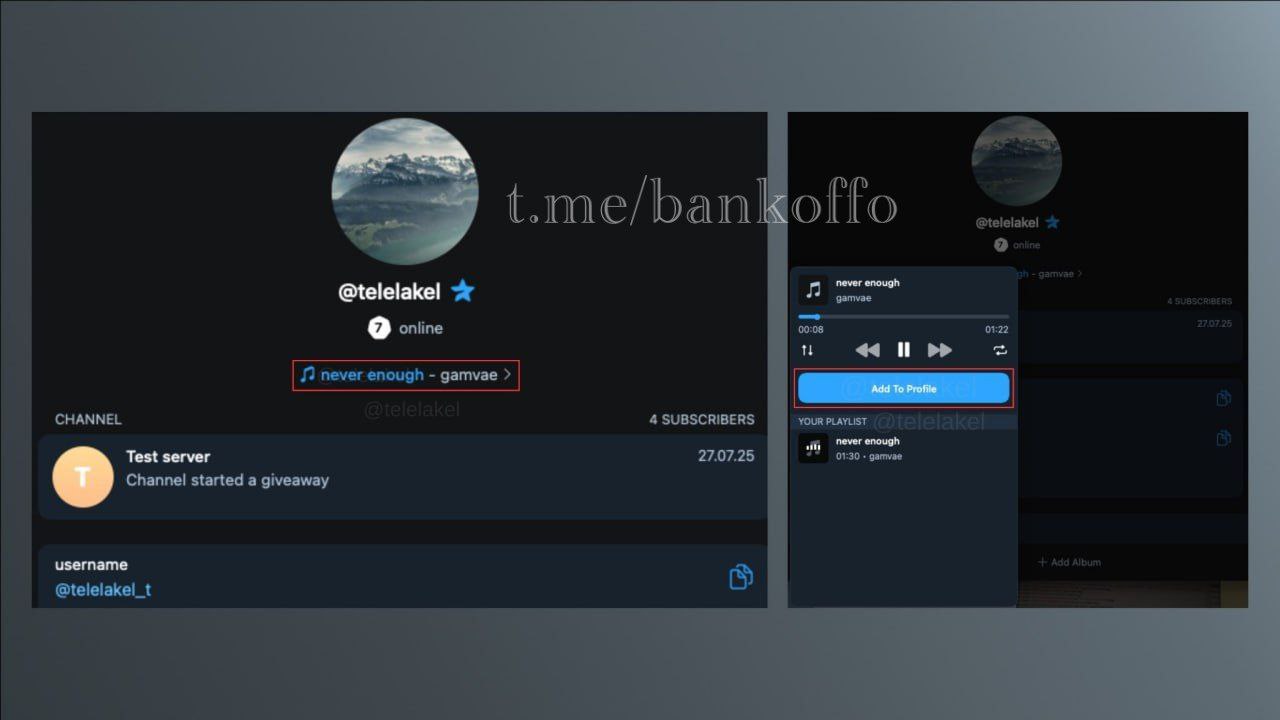 В Telegram появится музыка в профиле пользователя Дуров вернул функцию из стены ВК bankoffo
