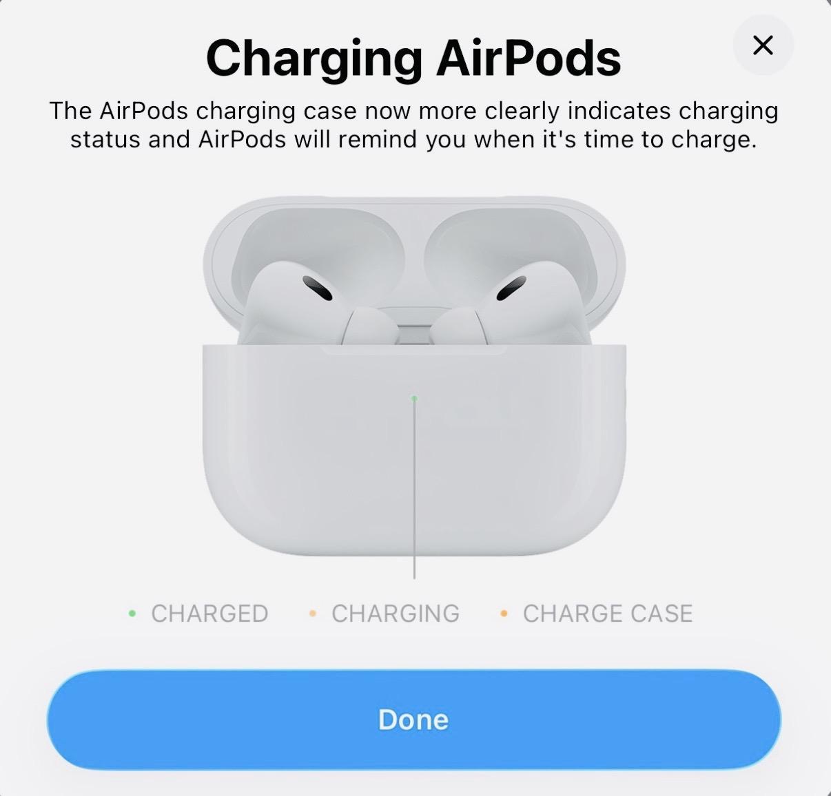 AirPods теперь с цветным индикатором зарядки в iOS 26  В пятой бете iOS 26 Apple обновила отображение зарядки для AirPods — теперь нагляднее видно, что происходит.    Цвета: —   Жёлтый — идёт зарядка —   Оранжевый — кейс на грани —   Зелёный — всё заряжено, полный вперёд  Пока неясно, работает ли это только с AirPods Pro 2, или фишка появится и в других моделях. Но апдейт простой и нужный — теперь видно, когда бежать за зарядкой, а когда можно выдохнуть.    Автор: Евгений Иванов   iBig    Служба заботы iBig   Проверить баллы UDS   Самый лучший ремонт