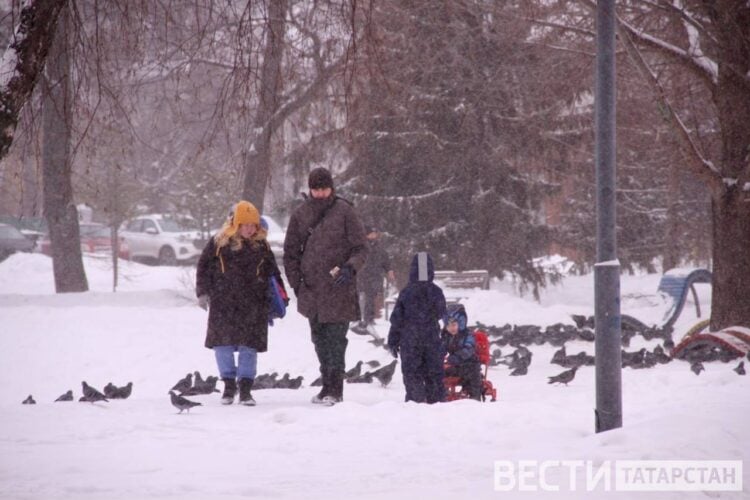 В Татарстане ожидается мокрый снег и гололедица  Сегодня, 9 февраля, в Татарстане ожидается повышение температурного фона, сообщает Гидрометцентр РТ. Небо будет облачным с прояснениями, местами, включая Казань, возможны слабые осадки в виде снега и мокрого снега. В некоторых районах также вероятен слабый гололед. Утром в столице республики сохранится туман.  Ветер будет дуть со скоростью 4-9 м/с и изменит направление с северо-западного на северо-восточное. На дорогах возможна гололедица.  После морозной ночи, когда температура опускалась до -15 градусов, днем воздух прогреется до -1 — -6 градусов  в Казани — от 1 до 3 градусов ниже нуля . Синоптики отмечают, что начало февраля в Татарстане будет на шесть градусов теплее климатической нормы, а весь месяц – на один градус выше.  Подписаться   Сообщить новость