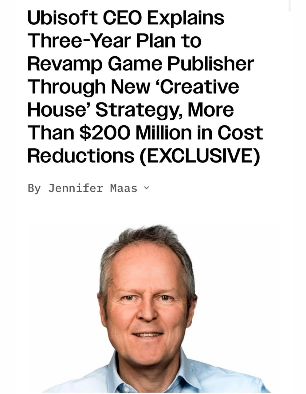 Ubisoft готовит две Far Cry и новые Assassin s Creed Глава Ubisoft Yves Guillemot в интервью Variety рассказал о планах компании В разработке две крупные игры по серии Far Cry Франшиза Assassin s Creed остаётся самой перспективной готовится сразу несколько проектов в том числе мультиплеерные В работе есть новые оригинальные IP которые могут встать в один ряд с культовыми сериями Ubisoft делает ставку на китайский рынок Несмотря на отмену ремейка Prince of Persia The Sands of Time франшизу Принц Персии не бросят Tom Clancy s Rainbow Six Siege переживает пик около 2 5 млн игроков ежедневно Протесты сотрудников называют ожидаемой реакцией на масштабную реструктуризацию По словам Гиймо средние оценки игр Ubisoft выросли с 75 до 80 85 баллов а через три года компания может воссиять Epic Games Store