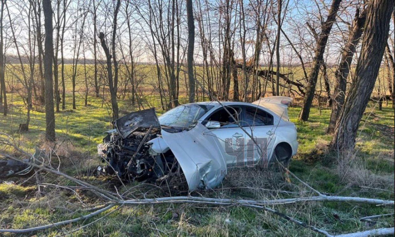 На Кубани автоледи снесла деревья в лесополосе!  Вчера утром 38-летняя автоледи за рулем автомобиля «Mazda 3» мчала по трассе «Гулькевичи–Кубанское», не справилась с управлением, машину занесло, она съехала с дороги и снесла пару деревьев.  Женщину-водителя госпитализировали с травмами различной степени тяжести.