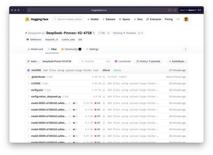 Китайская DeepSeek представила революционную ИИ-модель для математических доказательств — DeepSeek-Prover-V2 с 671 млрд параметров Новинка работает на базе Lean 4 и построена по архитектуре MoE Mixture of Experts , что делает её гораздо быстрее и точнее в формальных доказательствах теорем. Модель уже доступна на Hugging Face и может использоваться как локально, так и в коммерческих проектах. Это мощный инструмент для автоматизации логики, математики и формальных рассуждений. Айтишник Подписаться