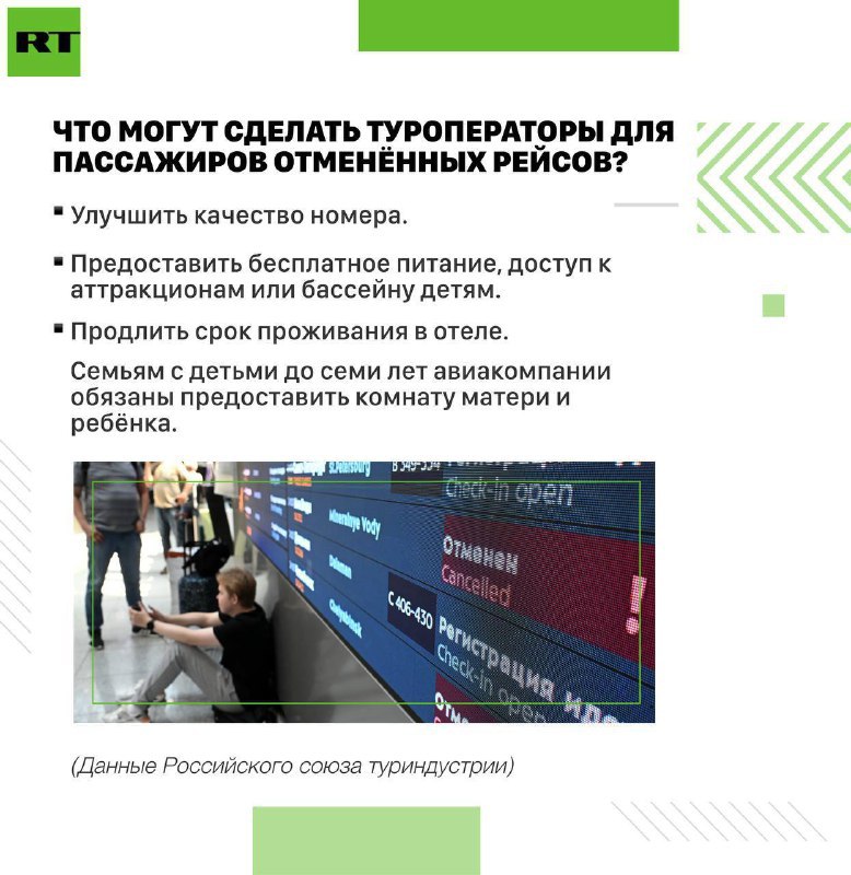 На фоне массовых задержек и отмен рейсов RT узнал, что делать пассажирам и на что они могут рассчитывать