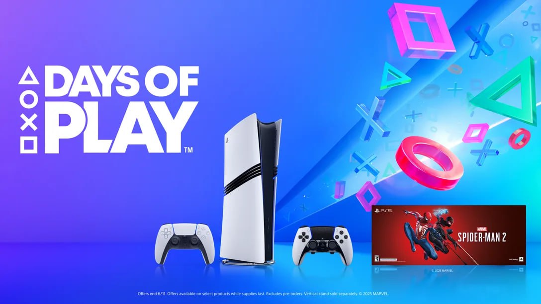 Sony анонсировали Days of Play 2025 и рассказали про бесплатные игры июня С подпиской PS Plus Essentials будут доступны традиционно четыре игры: NBA 2K25 Alone in the Dark 2024 Bomb Rush Cyberfunk Destiny 2: The Final Shape PlayStation Plus Extra и Premium/Deluxe: Another Crab s Treasure Skull and Bones Destiny 2: Legacy Collection Grand Theft Auto III PlayStation Plus Premium/Deluxe Myst Riven Также подтвердились скидки на PS5 Pro, PS5 и аксессуары, о которых ранее рассказывал инсайдер.
