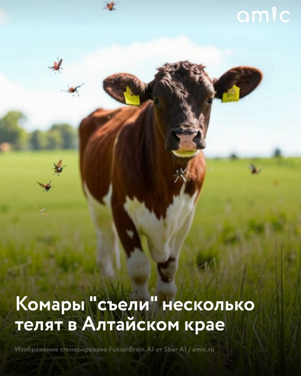 В селе Новоегорьевском от укусов комаров погибло несколько телят "Нашествие комаров началось с середины мая. Сейчас из-за холодной погоды насекомых стало меньше, но как только выглядывает солнце, они возвращаются", – сообщают "Вести Алтай" со ссылкой на жителей. Жители считают, что комары летят с трех водоемов, которые никто не обрабатывает. В районной администрации сельчанам ответили, что нет денег для обработки озер от насекомых. "Владельцы личных подсобных хозяйств боятся, что могут остаться без своего скота. Многие семьи держат домашних животных, к тому же тут работают две фермы", – отмечается в сюжете.