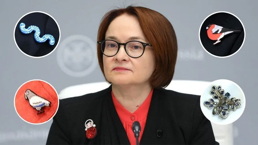 Для брошек ещё не время Набиуллина объяснила почему перестала носить брошки Ранее она использовала их чтобы показать взгляд ЦБ на экономику РФ Последний раз глава ЦБ появлялась с брошью в феврале 2022 года banki oil