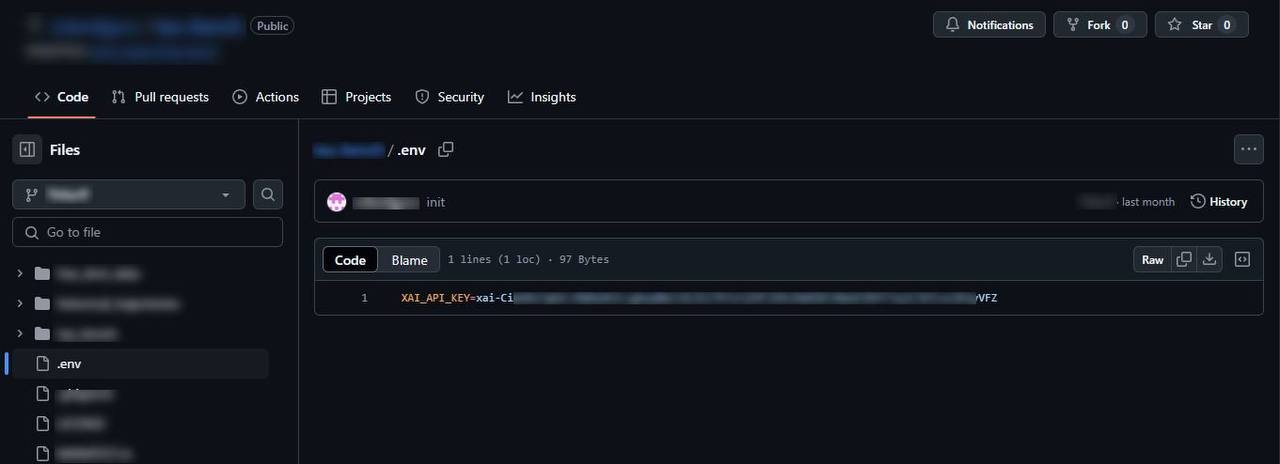  Безопасность на уровне Сотрудник xAI опубликовал на GitHub закрытый API-ключ. Целых два месяца любой мог получить доступ к 60+ внутренним моделям xAI, включая невыпущенные версии Grok. Ключ оставался действующим вплоть до 30 апреля. - Тот самый джун в свой первый рабочий день Следи за новостями - VA-PC CODE Наш основной канал