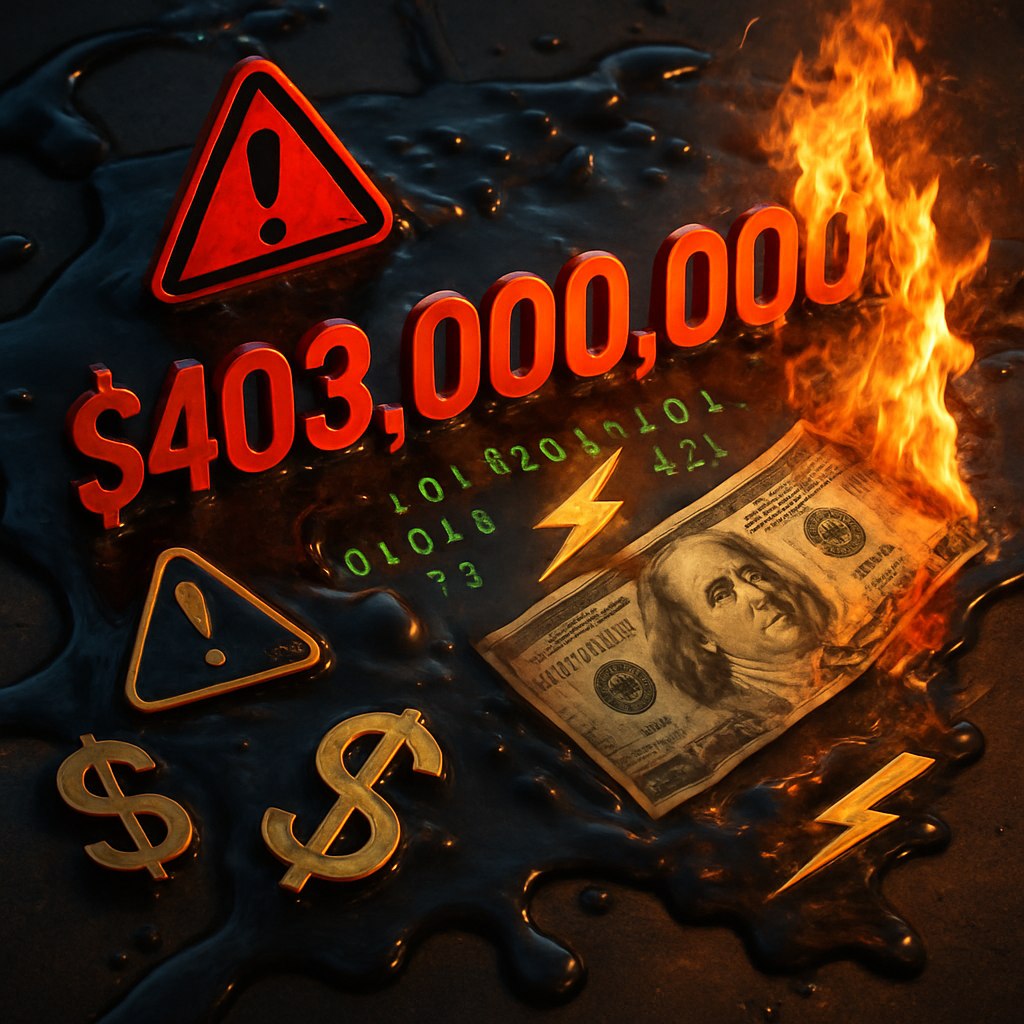 Внимание: за последние 24 часа с крипторынка было ликвидировано $403,000,000! Рост волатильности и резкие колебания цен продолжают оказывать сильное влияние на рынок. Инвесторы должны быть особенно осторожны в данный период, так как такие ликвидации могут сигнализировать о возможных краткосрочных рисках. Следите за ситуацией и будьте готовы к изменениям! #liquidation #crypto #market #volatility BLOCKCHAIN