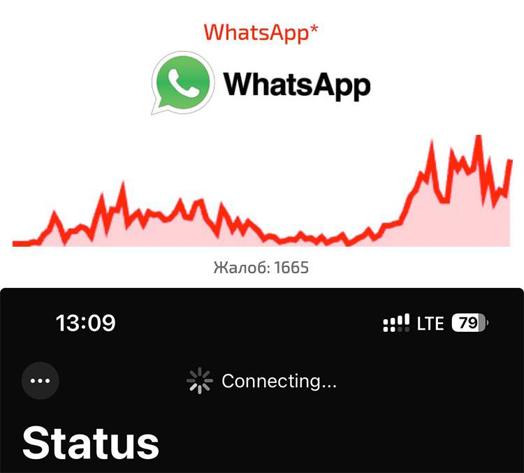 Пользователи жалуются на сбой в работе WhatsApp По данным Сбой рф за последние сутки зафиксировано больше 1 6 тысяч жалоб 59 из них из Москвы Журналисты Осторожно новости обнаружили что без VPN в приложении отображается бесконечное подключение Meta признана экстремистской Подписаться на каналы Новости Подработка Помощь Мы в MAX Вещи даром