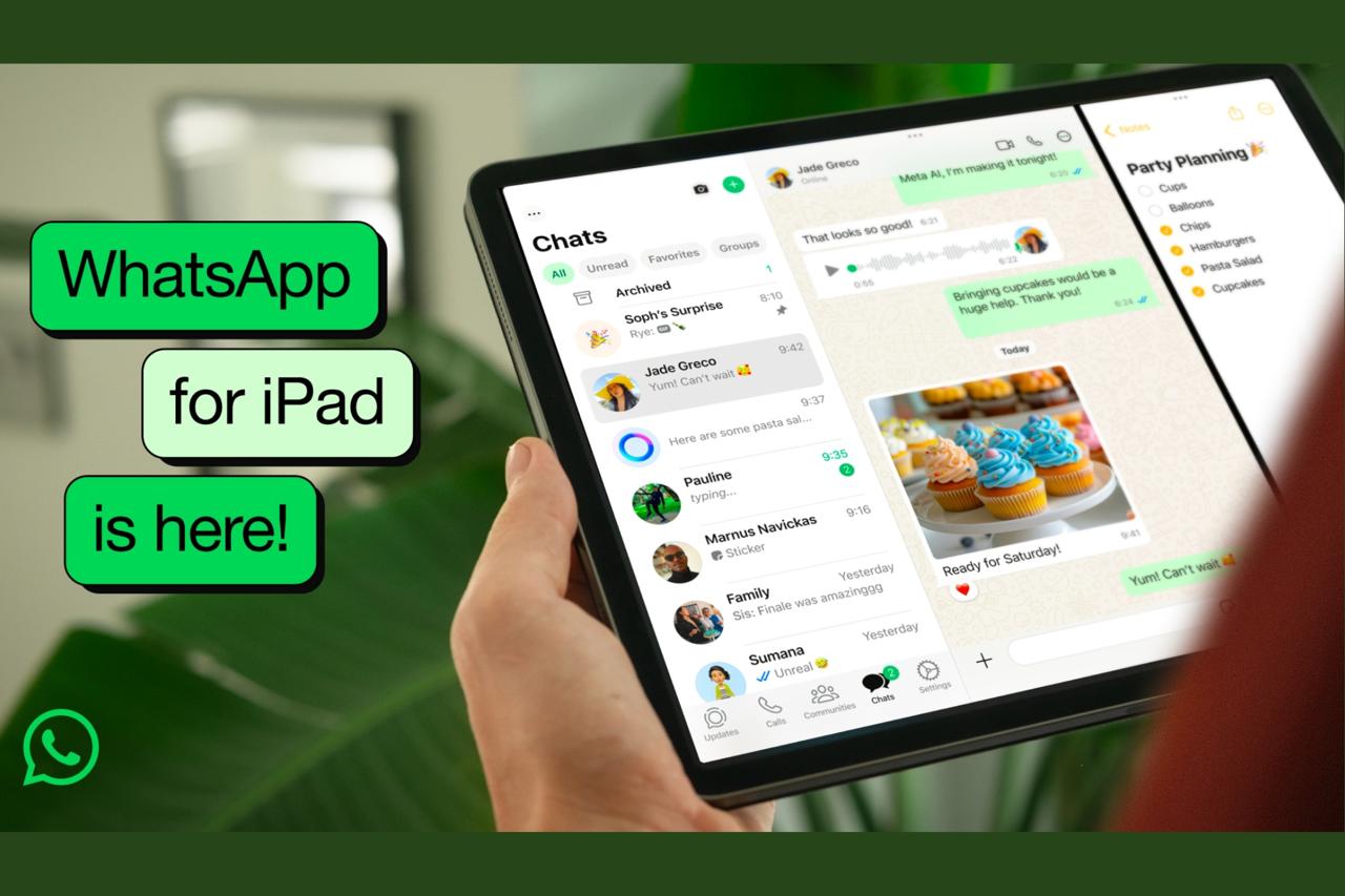 Мы ждали этого 15 лет! WhatsApp наконец-то вышел на iPad Разработчики мессенджера WhatsApp наконец-то выпустили отдельное приложение для iPad. Скачать WhatsApp для iPad можно в App Store. Приложение поддерживает многие из тех же функций, что и его аналог для iPhone, позволяя присоединяться к аудио- и видеозвонкам с участием до 32 человек, использовать как заднюю, так и переднюю камеры устройства и делиться своим экраном с другими участниками вызова. WhatsApp для iPad также поддерживает некоторые функции iPadOS, включая Stage Manager, Split View и Slide Over, что позволяет ему работать вместе с другими приложениями.