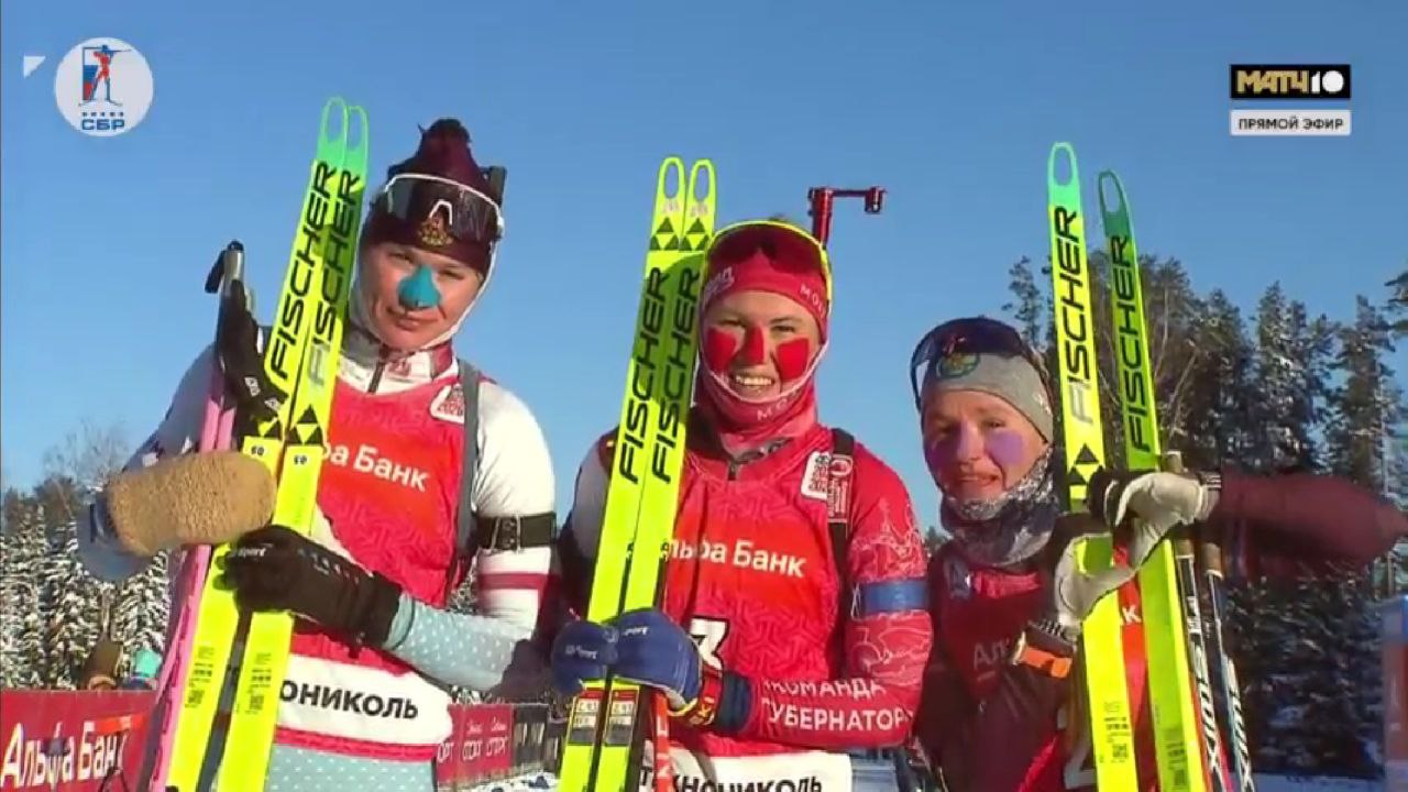 Результаты женской гонки преследования на третьем этапе Альфа Банк Кубка Содружества в Чайковском Кристина Резцова Инна Терещенко Ирина Казакевич   молодцы