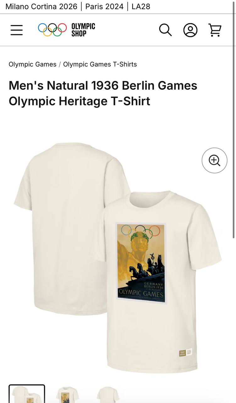 Онлайн магазин Олимпийских игр снял с продажи футболки с символикой Олимпиады 1936 проходившей в нацистской Германии после того как на них обратили внимание немецкие СМИ Футболка продавалась в рамках коллекции посвященной символике прошлых Олимпиад Нацисты пришли к власти в Германии в 1933 году К моменту проведения Олимпиады в стране уже действовала система концлагерей и были приняты антисемитские Нюрнбергские расовые законы Руководство НСДАП активно использовало две Олимпиады 1936 Зимние Игры в тот год проходили в баварском Гармиш Партенкирхене для пропаганды своей идеологии Дмитрий Никотин Подписаться