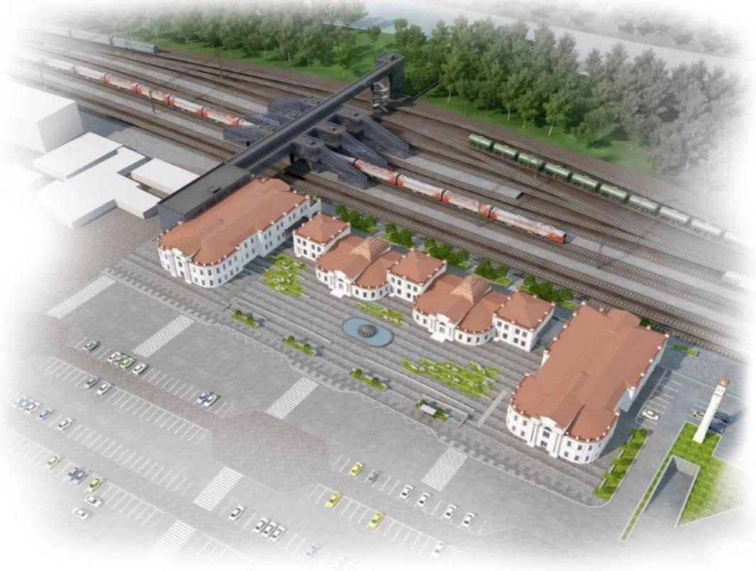 Реконструкцию железнодорожного вокзала в Чите начнут в конце 2026 года а завершить планируют к 2028 му Здание обновят сохранив его исторический облик образца 1899 1903 годов Сегодня во время совещания правительства Забайкалья и руководства ЗабЖД заявили что архитектурный проект согласовали в ноябре 2024 года Разработать проектную документацию должны до марта 2026 года а согласовать с ведомством по охране культурного наследия до июня того же года После этого к концу 2026 го начнут строительные работы Фото из презентации ЗабЖД Чита Ру в МАХ