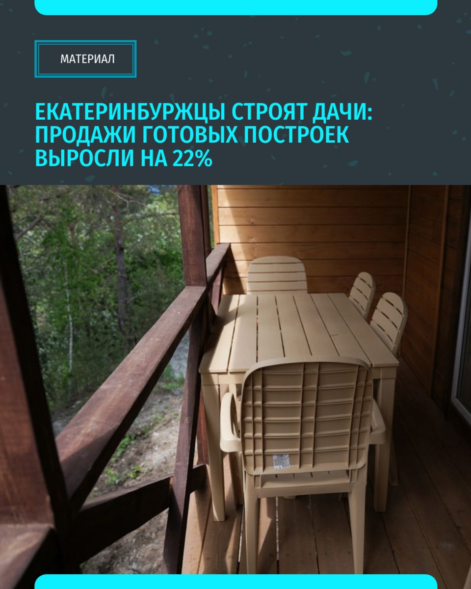 Аналитики платформы Авито провели исследование продаж строительных и ремонтных товаров. Как показали результаты, в первом квартале 2025 года спрос на такие товары возрос на 11% по сравнению с аналогичным периодом 2024 года. Причем, особенно рост интереса заметен к готовым дачным постройкам, продажи которых в Екатеринбурге увеличились на 22%. Кроме того, наблюдается рост продаж строительных материалов и техники, необходимых для возведения домов, бань, беседок и других загородных объектов. Полное исследование читайте в нашем материале «Уральский меридиан»