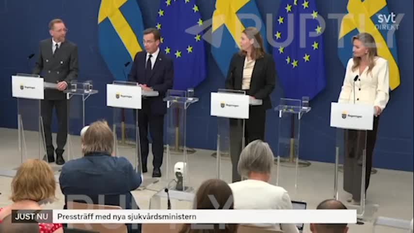 Министр здравоохранения Швеции Элизабет Ланн потеряла сознание на пресс-конференции