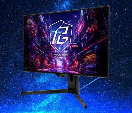 В DNS появился 27 дюймовый OLED монитор ASRock Phantom Gaming PGO27QFS с частотой 240 Гц Устройство обладает 27 дюймовой панелью WOLED с разрешением 2560 1440 пикселей и частотой обновления изображения 240 Гц Время отклика новинки составляет 0 03 мс GtG Пиковая яркость ASRock Phantom Gaming PGO27QFS находится на уровне 1300 нит Монитор прошел сертификацию по стандарту HDR DisplayHDR True Black 400