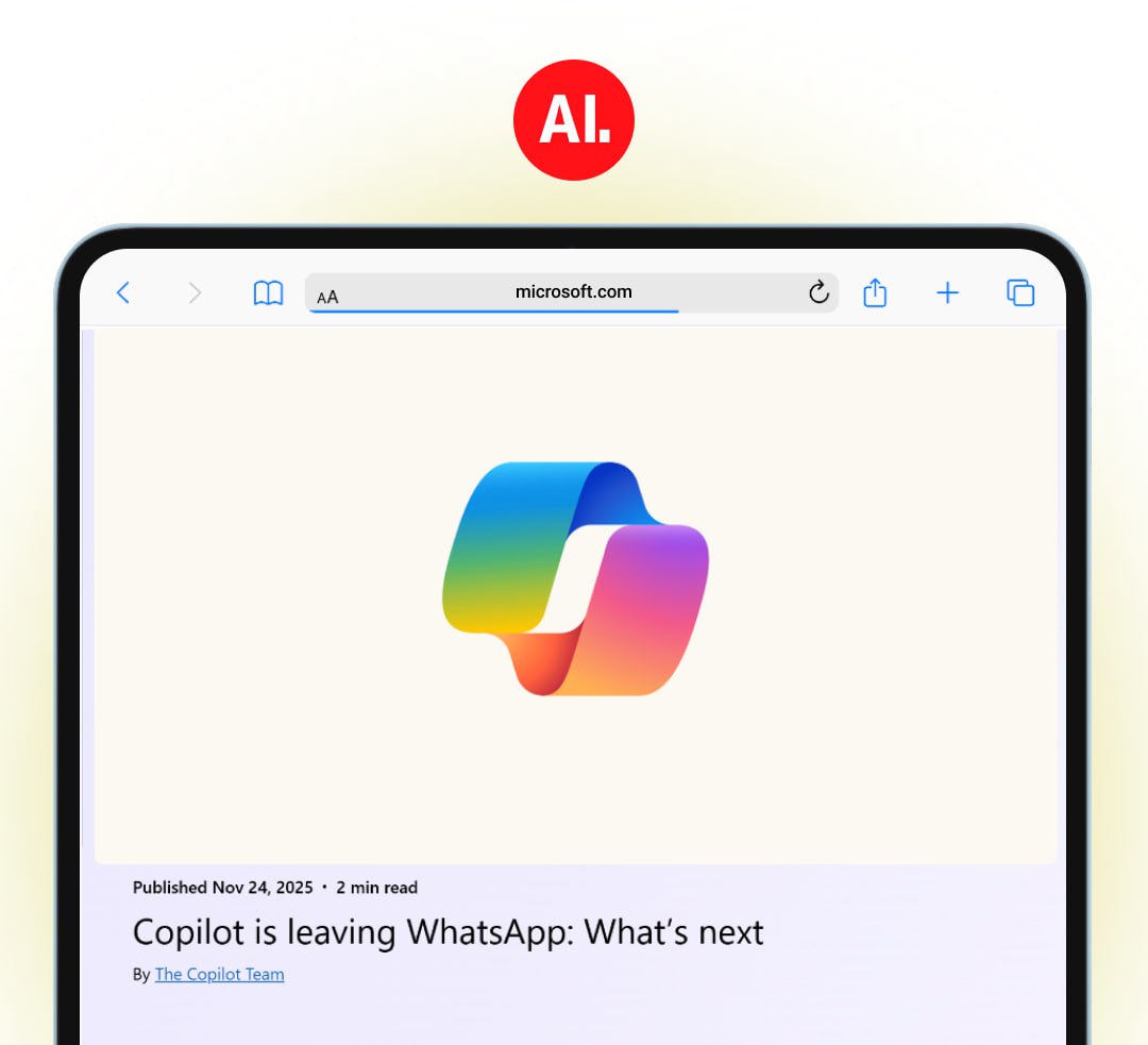 Microsoft закрывает своего бота Copilot в WhatsApp Также с января своего бота с ChatGPT отключит OpenAI а также вероятно Perplexity Все из за недавнего обновления правил мессенджера запретившего использовать API для создания чат ботов общего назначения при этом бизнесу все еще разрешают использовать например ИИ для техподдержки В Meta объясняют что бизнес API изначально не предназначен для подобных сервисов чат боты создают большую нагрузку к которой корпорация не готова Но конечно просматривается более простая и очевидная причина Теперь единственным ИИ ботом в WhatsApp останется собственный помощник компании Meta AI корпорация Meta признана в РФ экстремистской