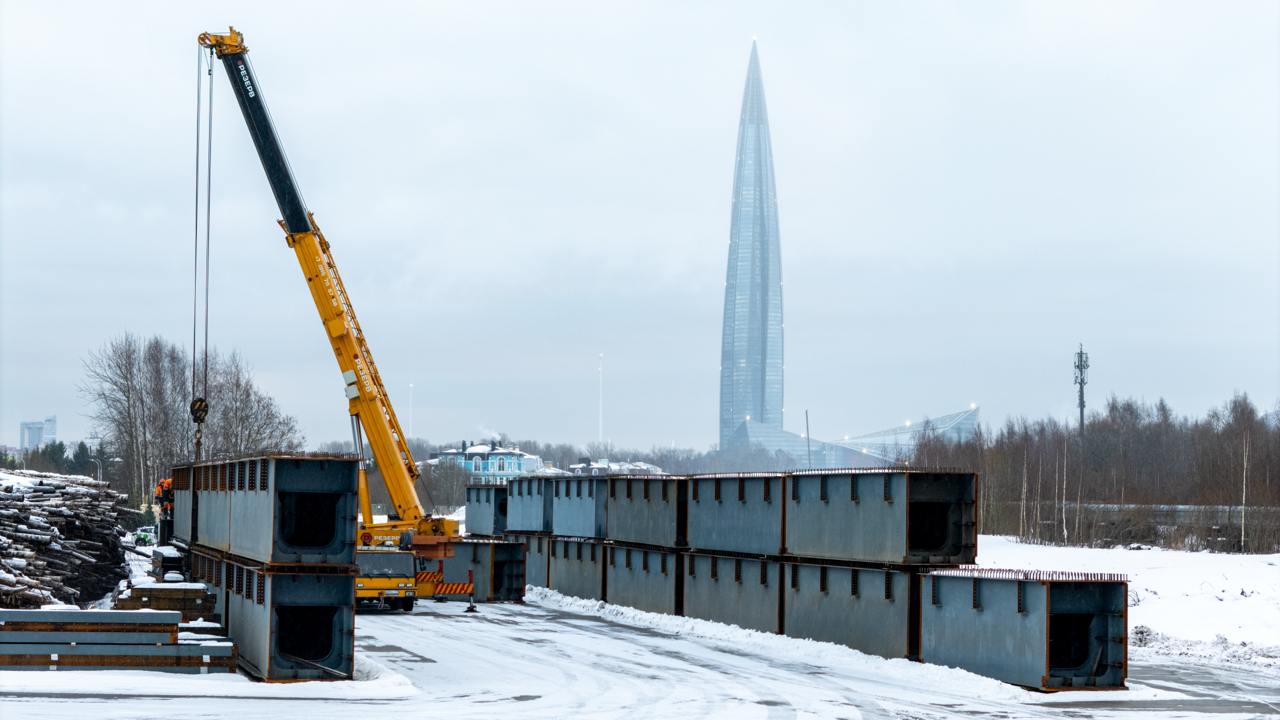 В Петербурге началась подготовка к строительству путепровода через ж/д ветку на Сестрорецк  В Санкт-Петербурге началась подготовка к строительству путепровода длиной почти 1 км, который пройдет через железнодорожные пути Сестрорецкого направления и Южную улицу. На строящуюся трассу М-32 доставили первую часть деталей.   Путепровод в составе новой дороги возводится по индивидуальному проекту. Он предусматривает строительство восьми съездов, включая подключение к Приморскому шоссе. Путепровод будет держаться на 23 монолитных железобетонных опорах с фундаментами на буронабивных сваях глубиной до 38 м.   Магистраль М-32 соединит Приморское шоссе в районе «Лахта Центра» с перспективной трассой М-49. Согласно госконтракту, автодорогу планируется открыть в 2027 г.   : пресс-служба АО «ВАД»    Подпишитесь на «Ведомости Северо-Запад»