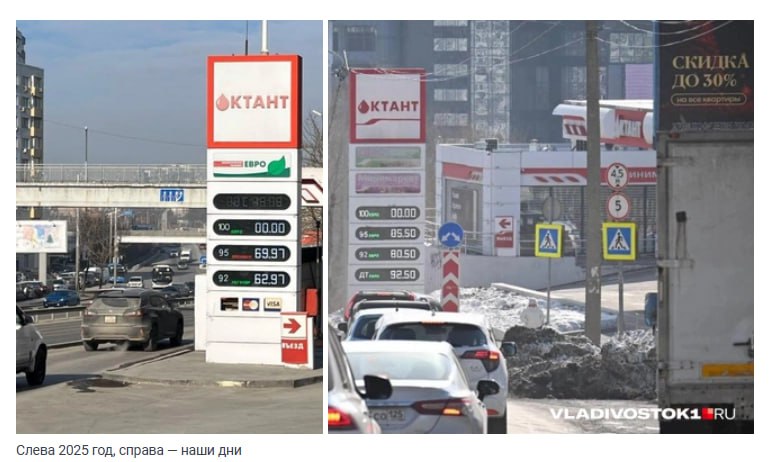 Цена на бензин кратно выросла за год во Владивостоке от 10 до 12 рублей если говорить о стоимости АИ 95 и от 9 11 рублей на АИ 92 На 10 рублей выросла цена у дальневосточной сети АЗС ННК а на 12 у Бензо и Уссури Октант АИ 95 разница 15 5 рубля АИ 92 разница 17 5 рубля ННК АИ 95 разница 9 7 рубля АИ 92 разница 9 6 рубля Уссури АИ 95 разница 9 рублей АИ 92 разница 12 рублей Слова излишне Фотографии до после оставили в материале Подписаться в Telegram    Подписаться в MAX