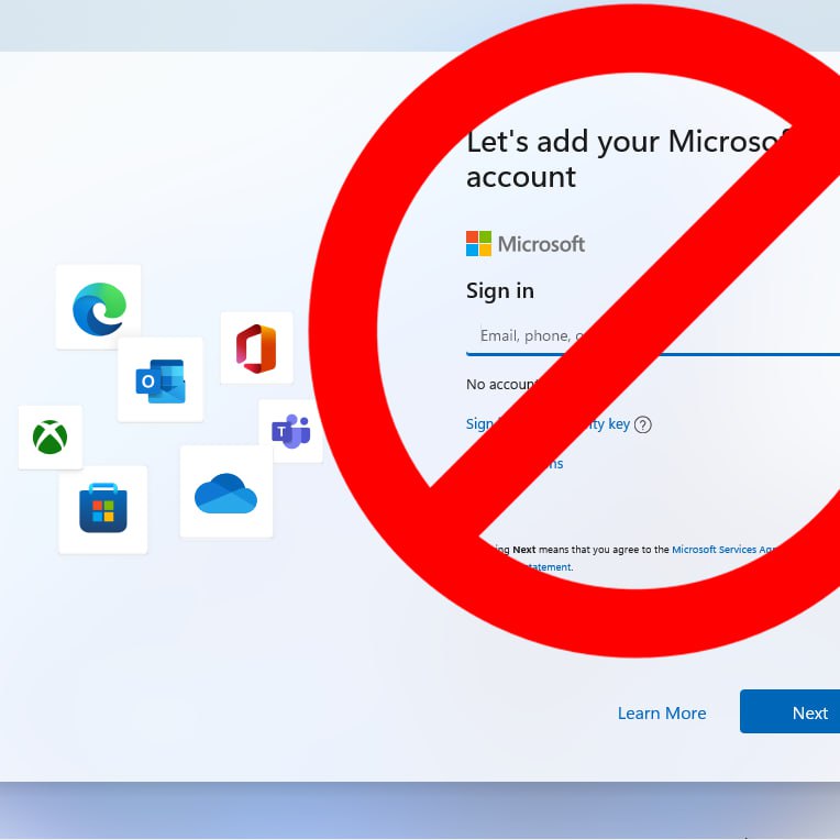 Microsoft полностью запретит установку Windows 11 без своей учетной записи На данный момент существует легкий способ отказаться от входа в учетную запись Microsoft при установке Windows 11 что бонусом избавляет от рекламы Bitlocker и резервного копирования в OneDrive Однако Microsoft это не нравится и компания планирует закрутить гайки Мы удаляем известные механизмы создания локальной учетной записи в процессе установки Windows OOBE Хотя эти механизмы часто использовались для обхода настройки учетной записи Microsoft они также непреднамеренно пропускают критически важные экраны параметров что может привести к выходу пользователей из OOBE с не полностью настроенным устройством Для корректной настройки ПК пользователям потребуются подключение к Интернету и учетная запись Microsoft Возможно в будущем найдется способ обойти эти ограничения так как например версию Windows 11 IoT LTSC такое нововведение не коснется Мой Компьютер