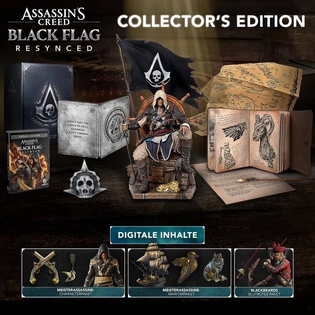 Assassin s Creed Black Flag Resynced выйдет 9 июля по цене 60 сообщает billbil kun Вместе с этим инсайдер показал коллекционное издание ремейка за 199