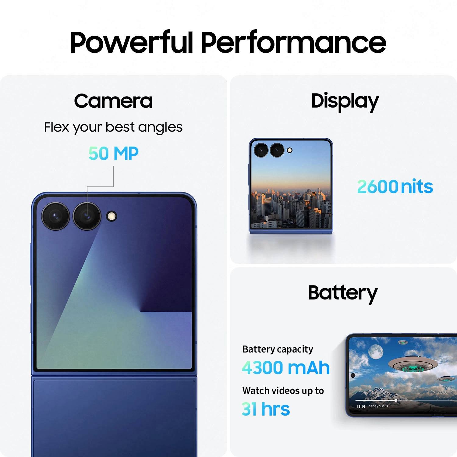Утечка: официальные рекламные материалы Samsung для презентации Unpacked Презентация Galaxy Unpacked состоится завтра в 17:00, однако в сеть уже утекли рекламные изображения с ключевыми особенностями всех смартфонов. • Судя по промо-материалам, Galaxy Z Fold 7 станет самым тонким и лёгким смартфоном серии Galaxy Z Fold. Он получит обновлённую основную камеру на 200 Мп, увеличенные дисплеи, а также аккумулятор ёмкостью 4400 мАч. Производитель также заявляет, что процессор стал мощнее на 38%, а ИИ будет работать на 41% быстрее. • Galaxy Z Flip 7 получит безрамочный и увеличенный внешний дисплей, 50 Мп основную камеру и батарею на 4300 мАч. • Galaxy Z Flip 7 FE имеет старый дизайн, 6,7-дюймовый дисплей, аккумулятор ёмкостью 4000 мАч и основную камеру на 50 Мп. Также большое внимание уделяется возможностям Galaxy AI и интеграции с Google Gemini. Среди упомянутых функций — Now Brief умный планировщик и Photo Assistant умный редактор фото .