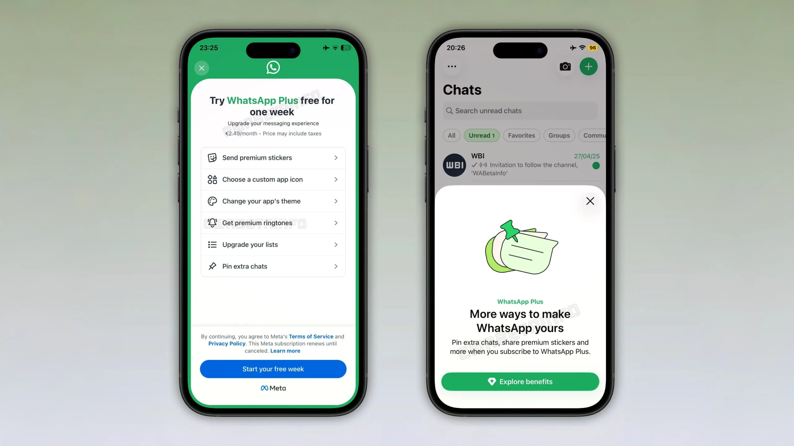 WhatsApp запускает подписку Plus с нескучными обоями и новыми рингтонами Мессенджер начал понемногу открывать доступ пользователям к подписке чья функциональность пока ограничивается новыми значками цветовыми темами и уникальными наборами стикеров Функций маловато но обещают больше В Европе Plus оценили в 2 49 евро 220 рублей Деятельность компании Meta Inc и её продуктов признана в России экстремистской и запрещена rozetked me news 46026