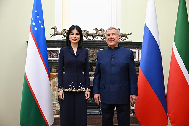 Саида Мирзиёева и Рустам Минниханов обсудили развитие сотрудничества и посетили культурные мероприятия в Казани Руководитель Администрации Президента Узбекистана Саида Мирзиёева провела встречу с Раисом Татарстана Рустамом Миннихановым в рамках рабочего визита в Казань English O zbek tilida Ўзбек тилида На русском iOS Android