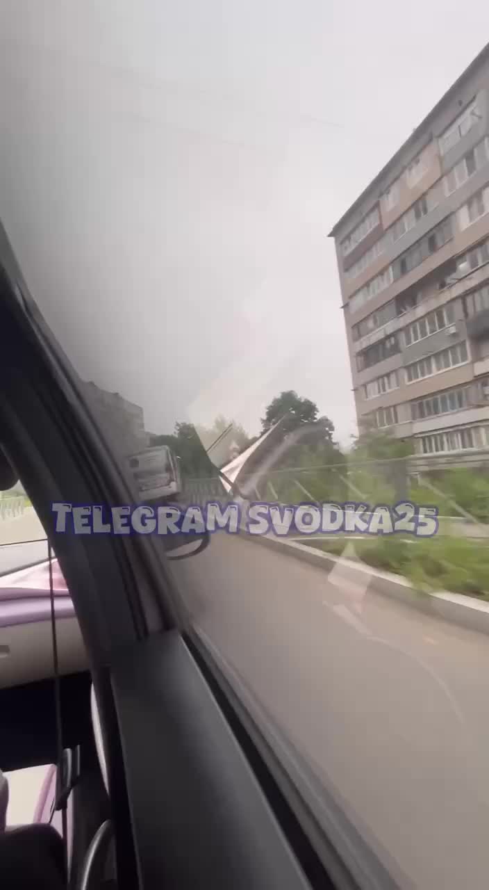 Во Владивостоке автобус вылетел с дороги, пострадавших нет