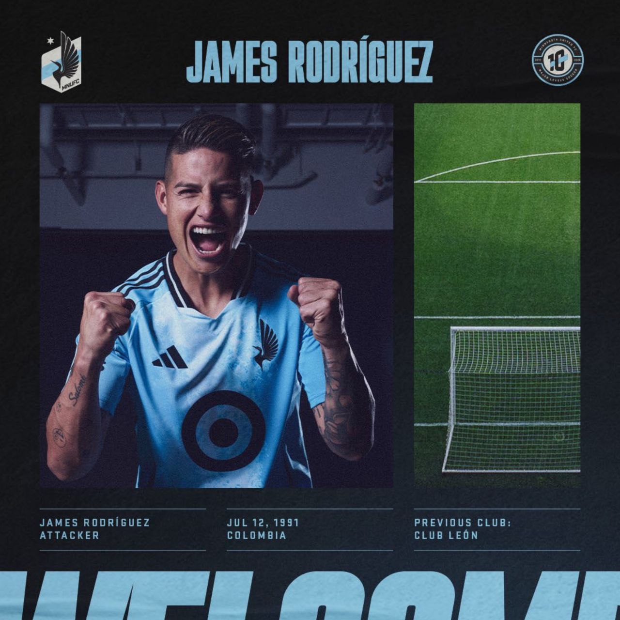 Официально Хамес Родригес стал игроком Миннесоты 34 летний колумбиец подписал контракт с клубом МЛС до лета с опцией продления