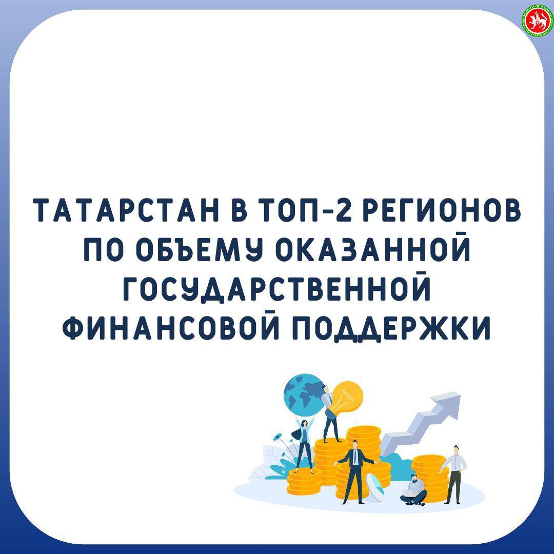 Федеральное Министерство экономики опубликовало рейтинг регионов России по объему государственной финансовой поддержки, где Республика Татарстан занимает 2 место.   Для развития МСП в России активно работает инфраструктура поддержки бизнеса - государственные микрофинансовые организации  ГМФО  и региональные гарантийные организации  РГО .   ГМФО предлагают микрозаймы на льготных условиях: наши предприниматели могут получить до 5 млн рублей сроком до трех лет.   РГО обеспечивают гарантийную поддержку, покрывая до 70% суммы кредита, что особенно важно для бизнесменов, испытывающих нехватку залогового обеспечения.  В Татарстане институты поддержки бизнеса включены в инфраструктуру Министерства экономики республики - это региональные Фонд поддержки предпринимательства  ФПП РТ  и Гарантийный фонд.   В 2024 году почти 900 предпринимателей Татарстана привлекли льготное государственное финансирование на сумму 2,3 млрд рублей, что позволило республике занять 2 место по объему выдачи микрозаймов через государственные микрофинансовые организации.  Также в прошлом году более 700 бизнесменов воспользовались поручительствами Гарантийного фонда РТ на сумму 4,1 млрд руб., что помогло им привлечь заемного финансирования в объеме 9,8 млрд руб. на развития бизнеса. Татарстан вошел в ТОП-10 регионов страны и занял восьмое место по объему финансирования, привлеченного под поручительства региональных гарантийных организаций.    Поддержка была оказана по нацпроекту «Малое и среднее предпринимательство», который с 2025 года вошел в состав нового нацпроекта «Эффективная и конкурентная экономика».